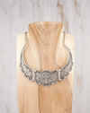 lotus silver collar necklace tibet adorn boutique