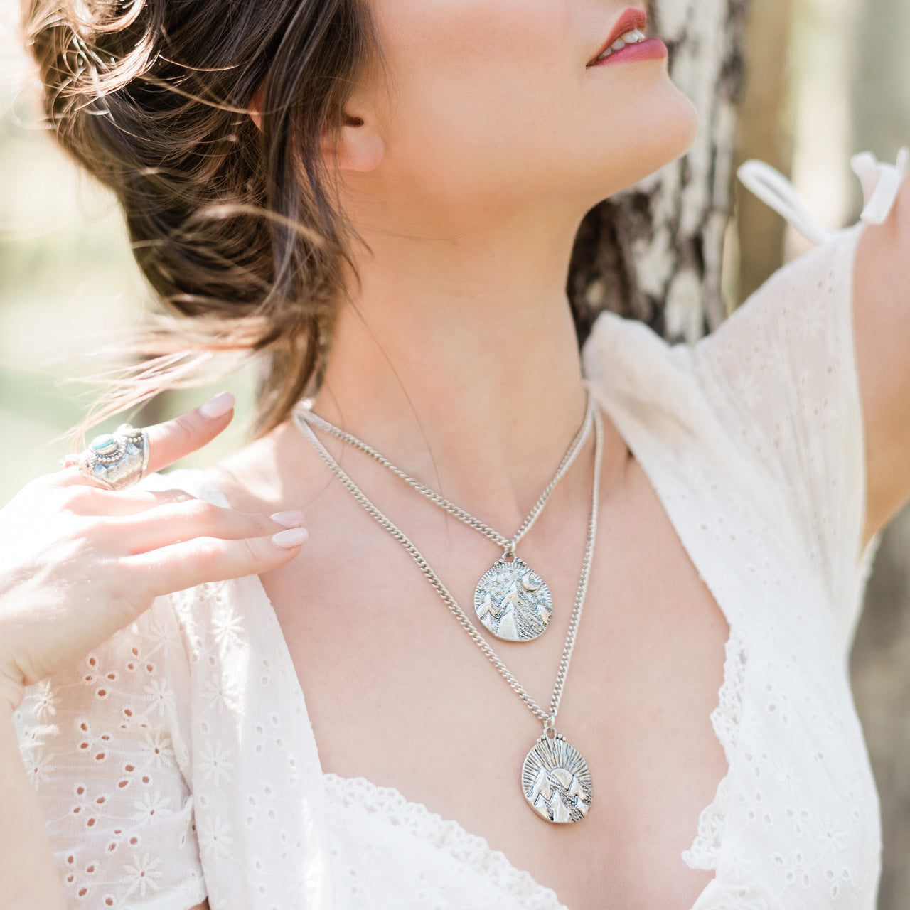Mountains of the Moon Necklace | Silver